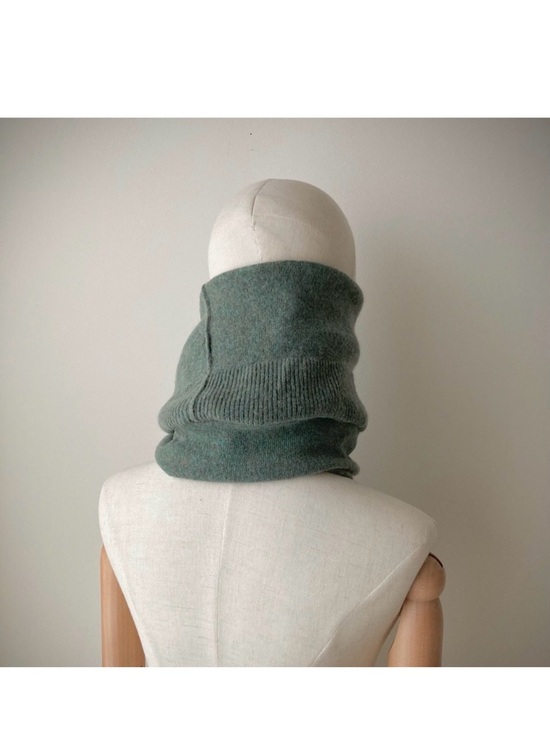 joodito 100% cashmere sweater wrap preppy tie scarf japanese boro light green - Picture 7 of 11